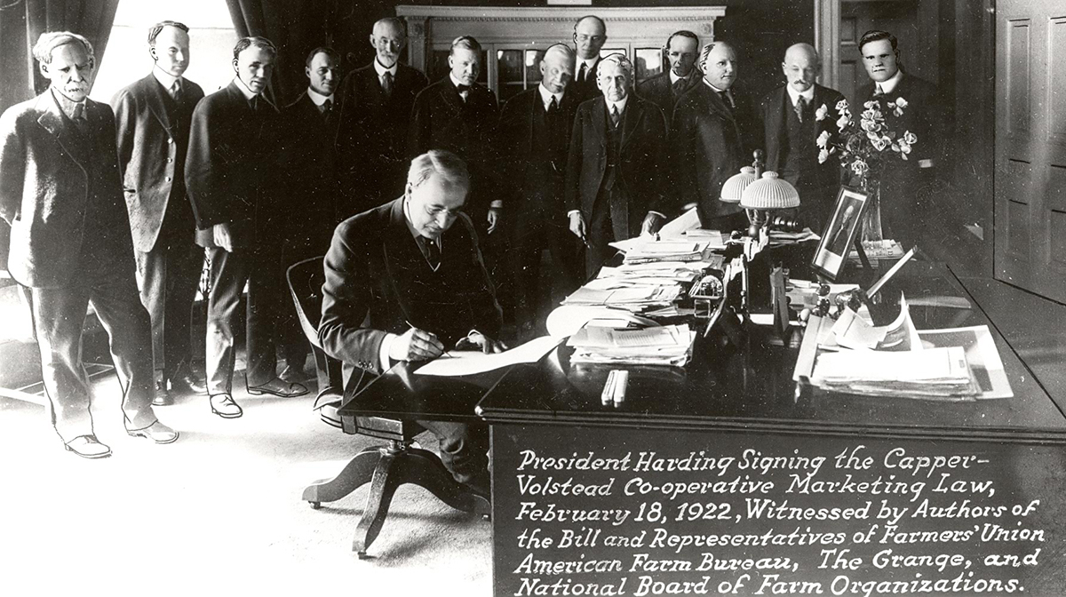 Signing of Capper-Volstead Act