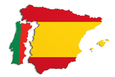 Spain and Portgual map